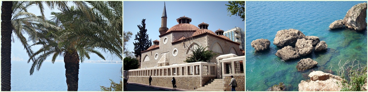 Antalya, Palmen, Meer, Moschee